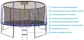 Marimex | Trampolína Marimex Standard 457 cm + vnútorná ochranná sieť + rebrík ZADARMO | 19000084