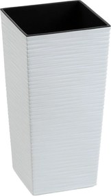 PLASTOVÝ KVETINÁČ PORTO RIFLO 36X19X19 CM BIELA
