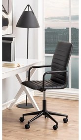 Čierna kancelárska stolička na kolieskach Actona Wislow