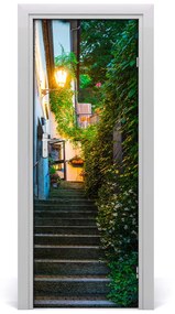 Fototapeta samolepiace dvere staré mesto schody 85x205 cm