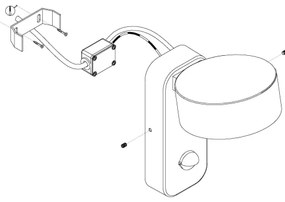 Eglo 98738 - LED Vonkajšie nástenné svietidlo so senzorom PALOSCO LED/6W/230V IP44