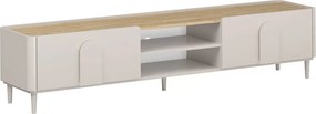 TV stolík Amilio 220 cm na nožičkách - kašmírová / dub olejovaný