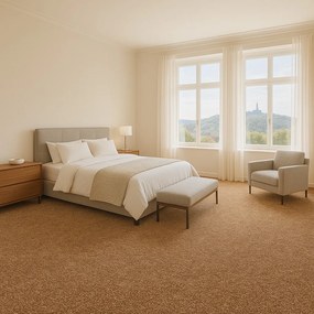 Vopi, AKCIA: 96x160 cm Metrážny koberec Capri medený - neúčtujeme odrezky z role, šíře, hnedá, ab (mriežka), chodba / predsieň