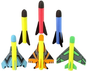 LEAN TOYS Hra Raketomet s penovými raketami a pumpou