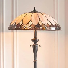 Endon 63972 - Stojacia lampa Tiffany BROOKLYN 2xE27/60W/230V priemer 50 cm