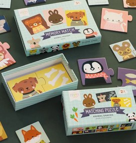 A Little Lovely Company - priradzovacie puzzle - pochúťky pre zvieratká