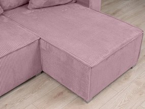 Svetlofialová rohová pohovka SMART COSARO, obojstranná + 2 vankúšiky ZADARMO