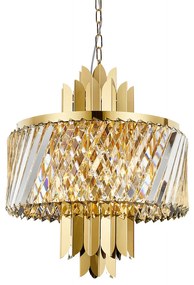 Luster Margot, 1x krištáľové/zlaté kovové tienidlo, (fi 43cm), g