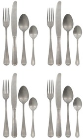 House Doctor Sada príborov z nerezovej ocele Mora Silver – set 16 ks