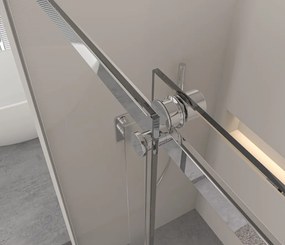 Erga Lynn, sprchový kút s posuvnými dverami 90(dvere) x 70(stena) x 195 cm, 8mm číre sklo, chrómový profil, ERG-V02-LYNN-D090G070-CL-CR