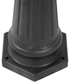 Klasické vonkajšie stĺpikové svietidlo čierne 217 cm IP44 - New Haven Hammered