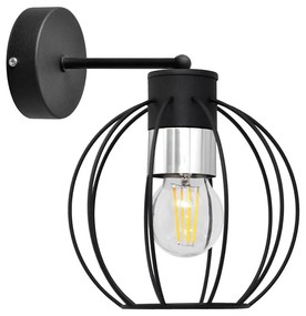 Nástenná lampa STARLIGHT 1xE27/15W/230V čierna/strieborná