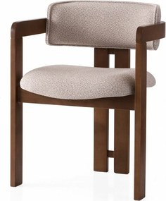 Jedálenská stolička Cozy Cream and Walnut