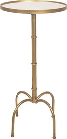 Zlatý kovový odkladací stolík - Ø 40 * 81 cm