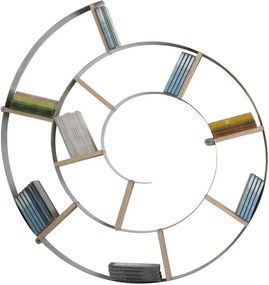 Sivá nástenná knižnica Kare Design Snail