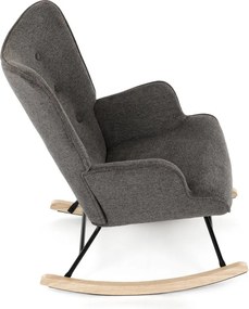 Hojdacie kreslo FABIAN — látka, sivá