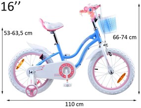 Detský bicykel STAR GIRL 16 RoyalBaby RB16G-1 - modrý