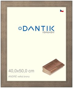 DANTIK rám na obraz 40x50 | ANDRÉ velká bronz (Plexi Čiré)