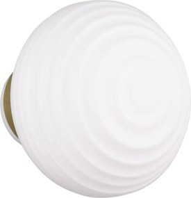 Biele sklenené LED nástenné svietidlo na USB ø 15,5 cm Earl – Reality