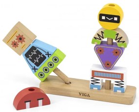 Skladacie kocky Viga 44652 roboti