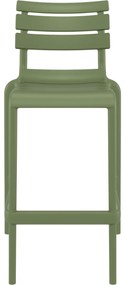 HELEN BAR 75 záhradná barová stolička olive green