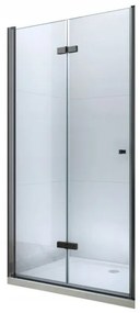 MEXEN LIMA sprchové dvere zalamovacie 70x190 cm 6mm, čierna-číre 856-070-000-70-00 - MEXEN