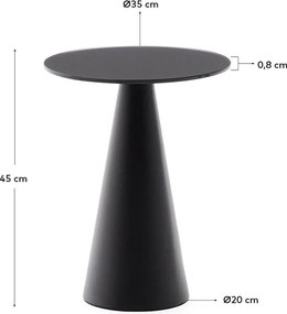 Okrúhly odkladací stolík so sklenenou doskou ø 35 cm Wilshire – Kave Home