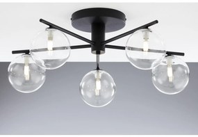 Jupiter 2046 - Prisadený luster PRATO 5xG9/10W/230V čierna/číra