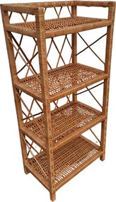 HRADIL Proutěná komoda s dvířky světlá 45 x 29 x 100 cm
