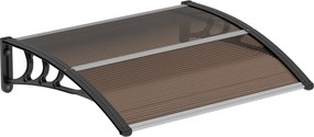 Predné markíza Outsunny 120 x 75 cm - plochý markíza s polykarbonátovým krytom | Aosom