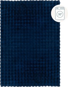Flair Rugs, Kusový koberec Waffle Faux Fur Navy, 180x290, modrá, obývacia izba