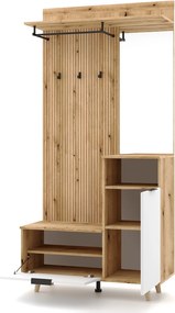 Predsieňová stena Nordic 100 cm dub Evoke/biela