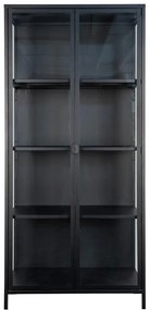 Čierna kovová vitrína 80x175 cm Brisbane – House Nordic