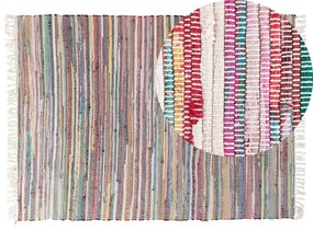 Bavlnený koberec 140 x 200 cm svetlý/viacfarebný DANCA Beliani