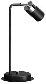 EUlight Stolná lampa Joker, 1x chrómové/čierne kovové tienidlo, b