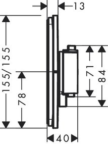 Hansgrohe ShowerSelect Comfort Q, termostat pod omietku pre 1 spotrebič a ďalší výtok, kartáčovaný bronz, HAN-15589140