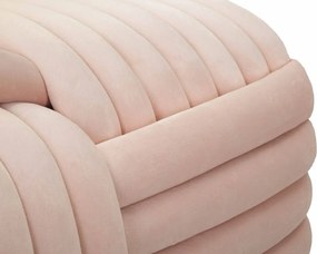 Lavica Softy 90 cm zamatová ružová