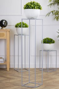 STOJAN NA KVETINÁČ SIMPLE 100X24X24 CM SIVÁ