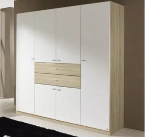 Šatníková skriňa Landsberg, dub sonoma/biela%