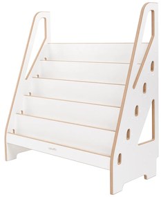 Otvorená montessori knižnica pre deti od 1 roka (biela), 83 x 90 cm