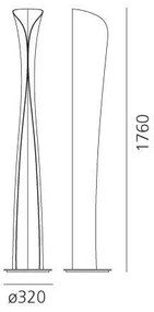 Artemide 1361020A - LED Stojacia lampa CADMO LED/44W/230V + 1xGU10/10W/230V biela