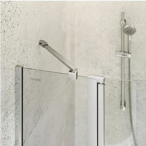 Cersanit Moduo - štvrťkruhový sprchovací kút 90x90x195, chrómový profil-číre sklo, S162-010