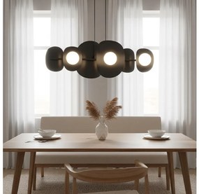 Luster na lanku ELEMENTI 6xG9/8W/230V čierny