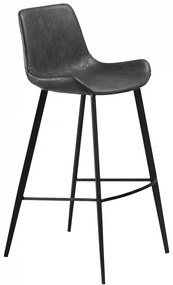 HYPE ČALÚNENÁ BAROVÁ STOLIČKA vintage grey/black