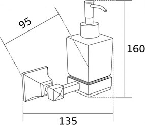 Mexen príslušenstvo, Dalia dávkovač mydla, zlatá, 70173388-50