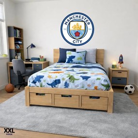 Textilná nálepka na stenu - logo "Manchester City FC" Veľkosť: 100 cm