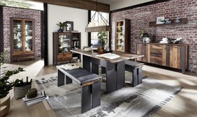 Široká vitrína Cardiff, s osvetlením