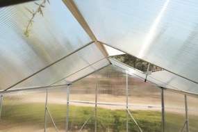 Skleník so základňou BestBerg BBGH‑606S / 3,61 m² / 190 × 190 × 194 cm / strieborná