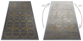 Dywany Łuszczów, Kusový koberec Emerald 1010 grey and gold, 120x170, šedá, chodba / predsieň