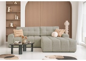 Svetlohnedá rozkladacia modulárna rohová pohovka s úložným priestorom (pravý roh) Lulu – Miuform